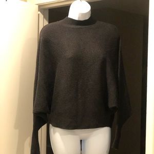 Zara knit bay winged mock turtleneck